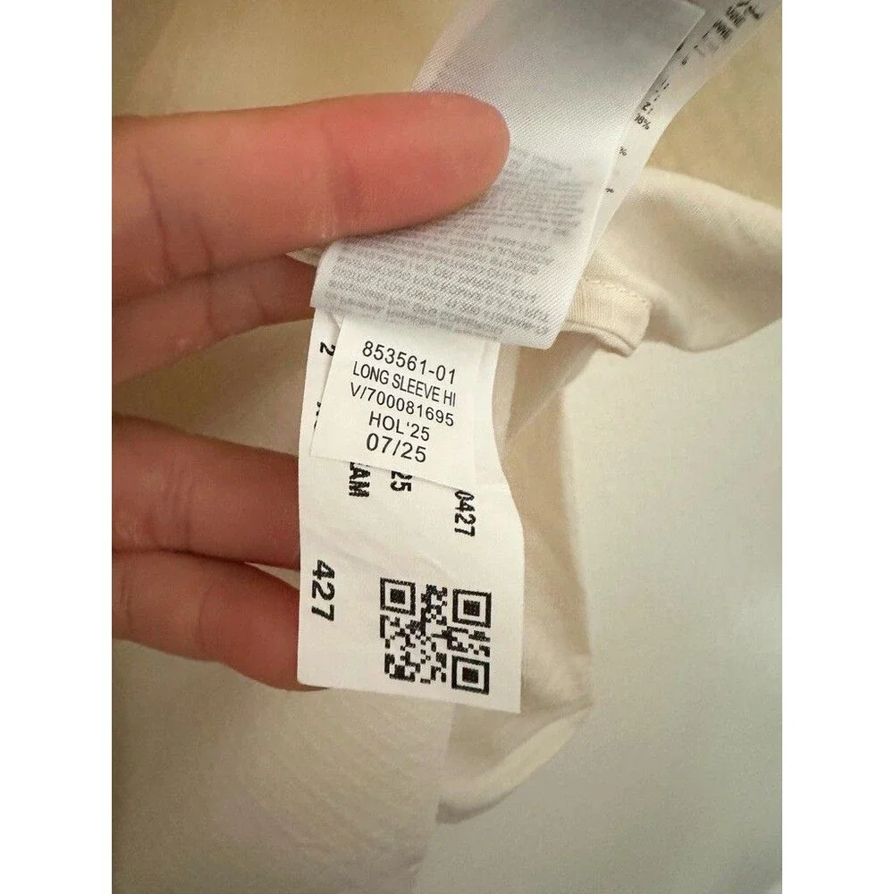 NWT Banana Republic Stretch Cotton Puff Sleeve Blouse White Cream Women's Sz XS